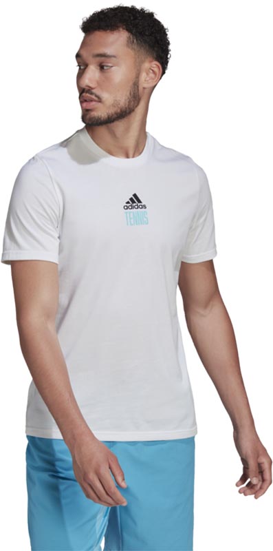 adidas Paris Graphic Tee - sportshirts - wit - Mannen