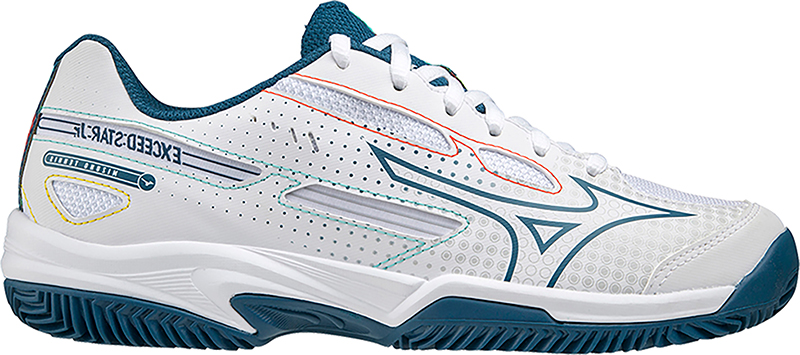 Mizuno Exceed Star Clay Junior - Sportschoenen - Tennis - Smashcourt - White/Blue