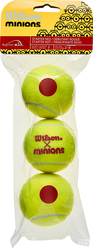 Wilson Minions Stage 3 Rood 3St. - Tennisballen - Multi