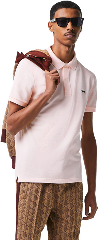 Lacoste Slim Fit polo - roze -  Maat: XL