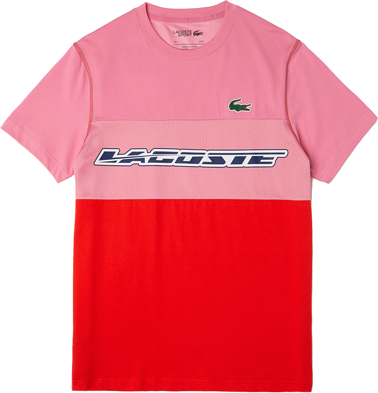 Lacoste T-Shirt Tennis x Daniil Medvedev Heren Roze Rood