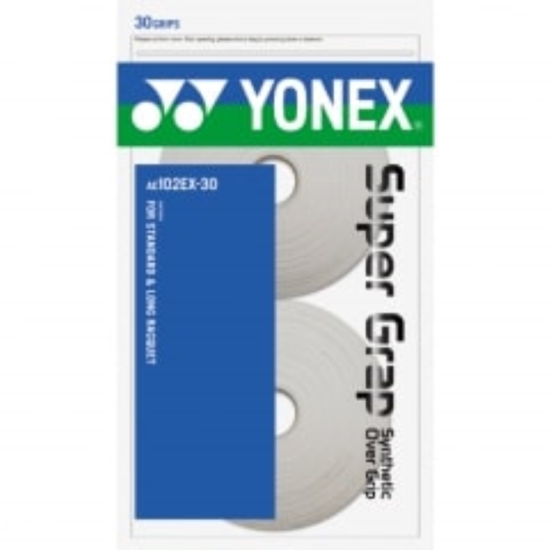 Yonex Supergrap 30 - Overgrip - Wit - voor zowel tennis als badminton geschikt - 30 stuks verpakking