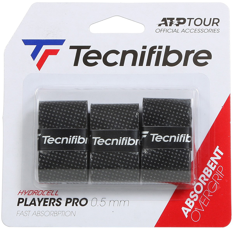 Tecnifibre PRO Players overgrip zwart (3 stuks)