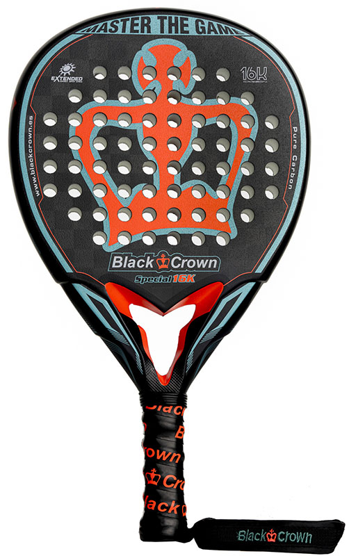 Black Crown Special 16K (Druppel) - 2023 padel racket zwart/rood