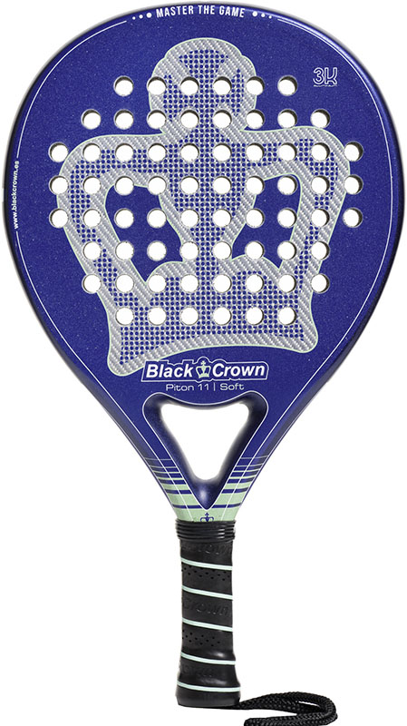 Black Crown Piton 11 Soft 3K (Rond) - 2023 padel racket blauw/wit