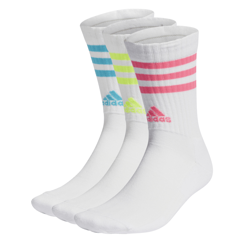 adidas 3 Stripes Cushioned 3-Pack Crew Socks